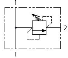 Hydraulic scheme - Direct Acting Pressure Relief Valves