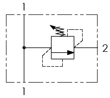 Hydraulic scheme - Direct Acting Pressure Relief Valves