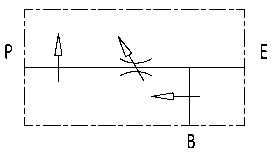 Hydraulic scheme - 3 WAYS FLOW CONTROL VALVE – EXCEEDING TO TANK