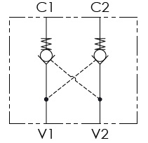 Hydraulic Scheme - DOUBLE ACTING PILOT CHECK VALVES