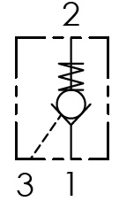 Hydraulic scheme - Single Acting Pilot Check Valves<br loading=