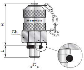 Test couplings for pressure checking - Type A