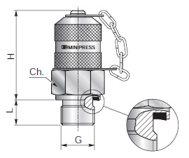 Test couplings for pressure checking - Type C