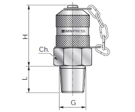 Test couplings for pressure checking - Type D