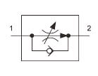 Hydraulic Scheme - 2 Way Flow Regulators with Reverse Flow Check