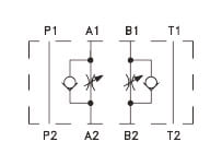 Hydraulic Scheme - Double Throttle Check Valves