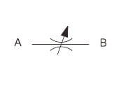 Hydraulic Scheme - Needle - Restrictor Valves and Valves with Reverse Flow Check