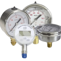 Hydraulic Pressure Gauges With Glycerin