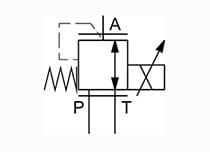 Hydraulic Scheme - Proportional Pressure Control Valve, Reducing - Relieving, Pilot Operated