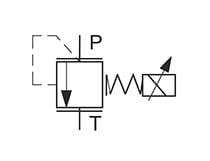 Hydraulic Scheme - Proportional Pressure Control Valves, Relief, Direct Acting