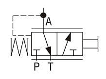 Hydraulic Scheme - Proportional Pressure Reducing - Relieving Valve, Manually Operated