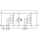 EM205/Z - Parallel connection with Ports A-B on Side 1/2, P-T – 3/4, with/without pressure relief valve (RV)