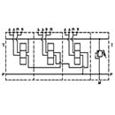 EMS103/38Z - Series connection with Ports A-B on Side and Back 3/8, P-T – 1/2, with/without pressure relief valve (RV)