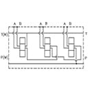 EMS213/Y - Series connection with Ports A-B on Side 3/8, P-T – 1/2, without pressure relief valve (RV)