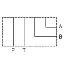 ES5A12PL - Subplate with Ports A-B on Side 1/2, P-T on Back 1/2