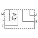 ES5B34LLZ - Subplate with Ports A-B-P-T on Side 3/4, with relief valve