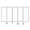 ES5C34P - Subplate with Ports A-B-P-T on Back 3/4