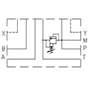 ES710LLZ - Subplate with Ports A-B-P-T on Side 1, with / without pressure relief valve (RV)